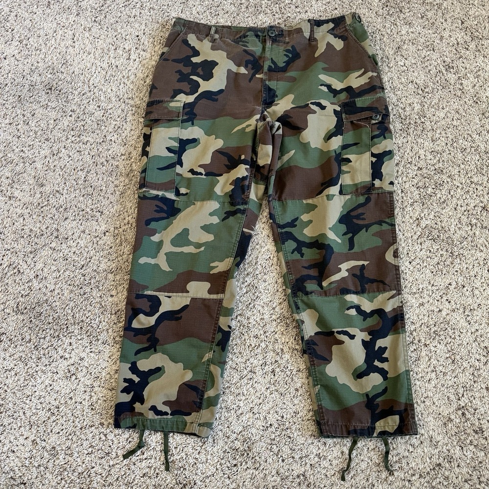 Propper BDU Cargo Pants XL Regular Woodland Camo Ripstop‎ Tactical Adjustable